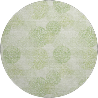 Piper Looms Mayfield Circles AMF977 Aloe Machine Washable Area Rug Round Main Image