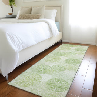 Piper Looms Mayfield Circles AMF977 Aloe Machine Washable Area Rug Runner Lifestyle Image Feature