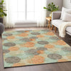 Piper Looms Mayfield Circles AMF977 Beige Machine Washable Area Rug Lifestyle Image Feature