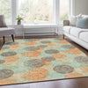 Piper Looms Mayfield Circles AMF977 Beige Machine Washable Area Rug Lifestyle Image Feature