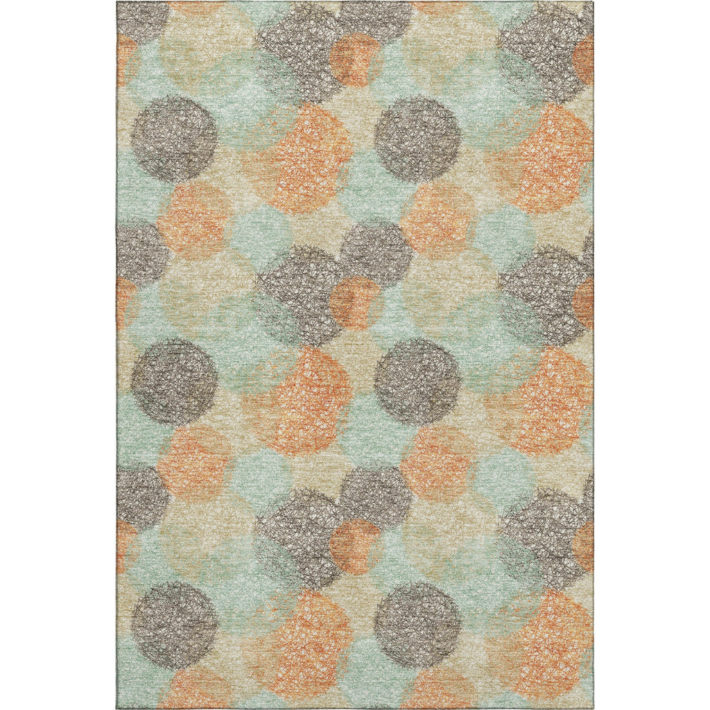 Piper Looms Mayfield Circles AMF977 Beige Machine Washable Area Rug main image