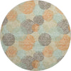 Piper Looms Mayfield Circles AMF977 Beige Machine Washable Area Rug Round Main Image