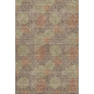 Piper Looms Mayfield Circles AMF977 Brown Machine Washable Area Rug main image
