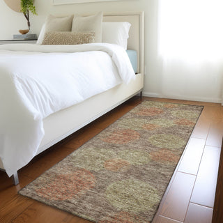 Piper Looms Mayfield Circles AMF977 Brown Machine Washable Area Rug Runner Lifestyle Image Feature