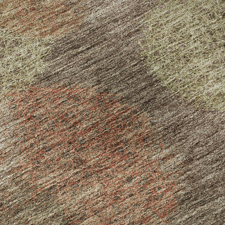 Piper Looms Mayfield Circles AMF977 Brown Machine Washable Area Rug Swatch Image