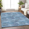 Piper Looms Mayfield Circles AMF977 Denim Machine Washable Area Rug Lifestyle Image Feature