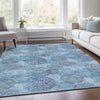 Piper Looms Mayfield Circles AMF977 Denim Machine Washable Area Rug Lifestyle Image Feature