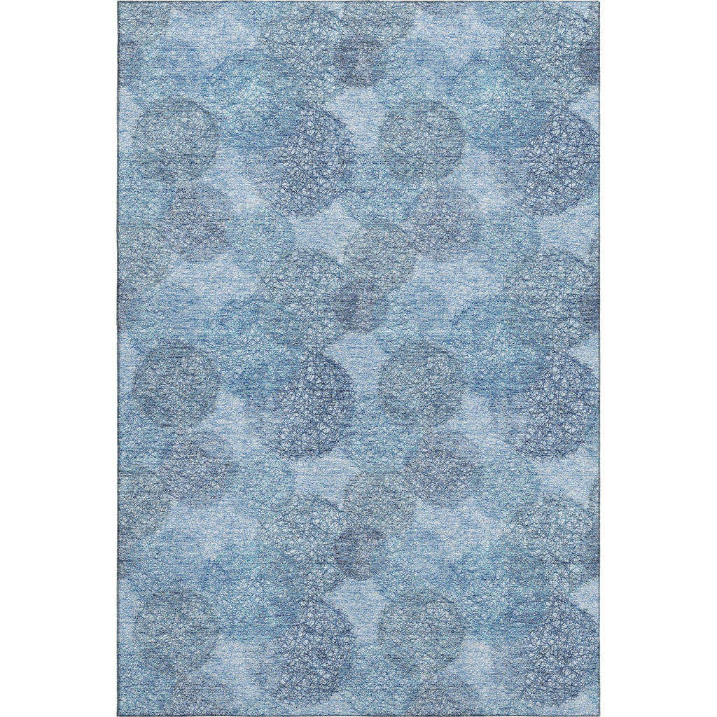 Piper Looms Mayfield Circles AMF977 Denim Machine Washable Area Rug main image