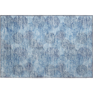 Piper Looms Mayfield Circles AMF977 Denim Machine Washable Area Rug Scatter Main Image