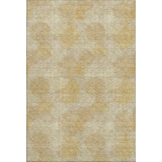 Piper Looms Mayfield Circles AMF977 Gold Machine Washable Area Rug main image