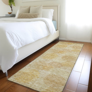 Piper Looms Mayfield Circles AMF977 Gold Machine Washable Area Rug Runner Lifestyle Image Feature