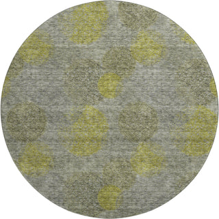 Piper Looms Mayfield Circles AMF977 Gray Machine Washable Area Rug Round Main Image