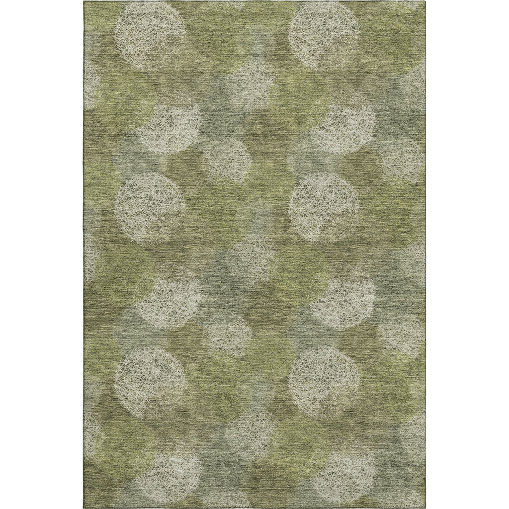 Piper Looms Mayfield Circles AMF977 Green Machine Washable Area Rug main image