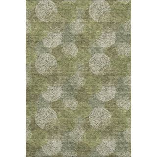 Piper Looms Mayfield Circles AMF977 Green Machine Washable Area Rug main image