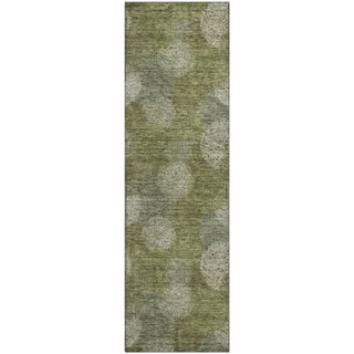 Piper Looms Mayfield Circles AMF977 Green Machine Washable Area Rug Runner Main Image