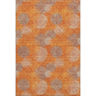 Piper Looms Mayfield Circles AMF977 Orange Machine Washable Area Rug main image