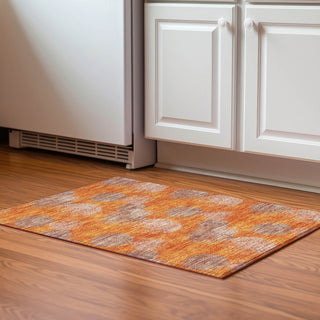 Piper Looms Mayfield Circles AMF977 Orange Machine Washable Area Rug Scatter Lifestyle Image Feature