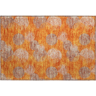 Piper Looms Mayfield Circles AMF977 Orange Machine Washable Area Rug Scatter Main Image