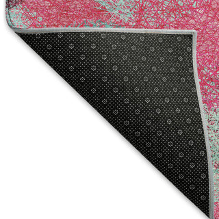 Piper Looms Mayfield Circles AMF977 Pink Machine Washable Area Rug Backing Image