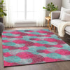 Piper Looms Mayfield Circles AMF977 Pink Machine Washable Area Rug Lifestyle Image Feature