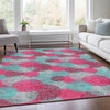 Piper Looms Mayfield Circles AMF977 Pink Machine Washable Area Rug Lifestyle Image Feature