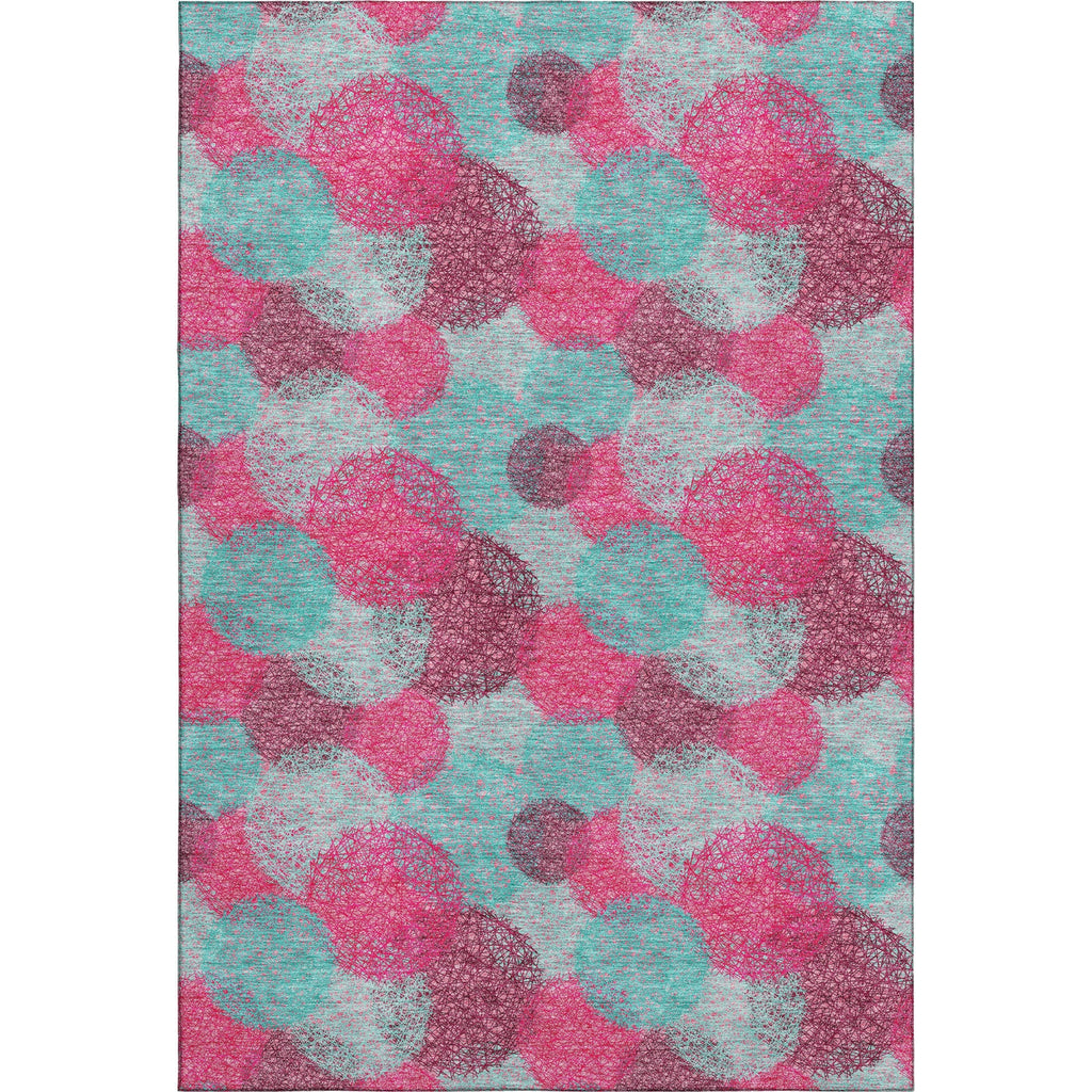 Piper Looms Mayfield Circles AMF977 Pink Machine Washable Area Rug main image