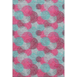 Piper Looms Mayfield Circles AMF977 Pink Machine Washable Area Rug main image