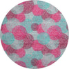 Piper Looms Mayfield Circles AMF977 Pink Machine Washable Area Rug Round Main Image