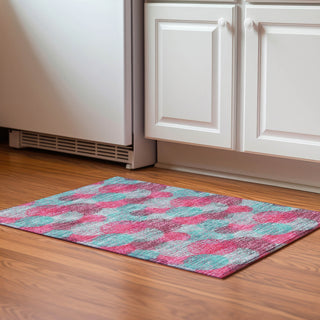 Piper Looms Mayfield Circles AMF977 Pink Machine Washable Area Rug Scatter Lifestyle Image Feature