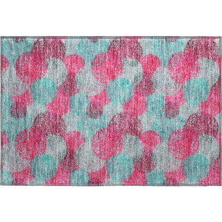 Piper Looms Mayfield Circles AMF977 Pink Machine Washable Area Rug Scatter Main Image