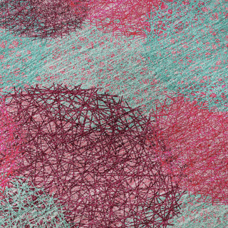 Piper Looms Mayfield Circles AMF977 Pink Machine Washable Area Rug Swatch Image