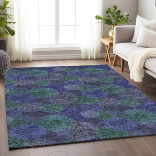 Piper Looms Mayfield Circles AMF977 Purple Machine Washable Area Rug Lifestyle Image Feature