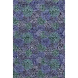 Piper Looms Mayfield Circles AMF977 Purple Machine Washable Area Rug main image