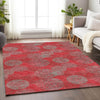 Piper Looms Mayfield Circles AMF977 Red Machine Washable Area Rug Lifestyle Image Feature