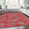 Piper Looms Mayfield Circles AMF977 Red Machine Washable Area Rug Lifestyle Image Feature