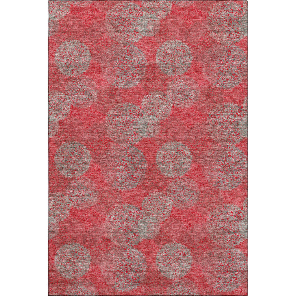 Piper Looms Mayfield Circles AMF977 Red Machine Washable Area Rug main image