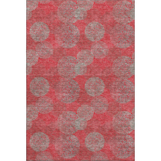 Piper Looms Mayfield Circles AMF977 Red Machine Washable Area Rug main image