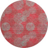Piper Looms Mayfield Circles AMF977 Red Machine Washable Area Rug Round Main Image