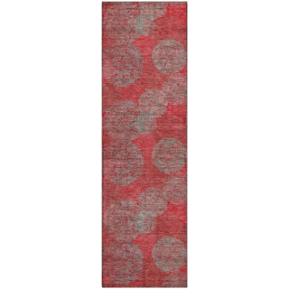 Piper Looms Mayfield Circles AMF977 Red Machine Washable Area Rug Runner Main Image