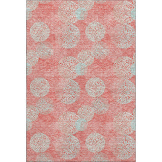Piper Looms Mayfield Circles AMF977 Salmon Machine Washable Area Rug main image