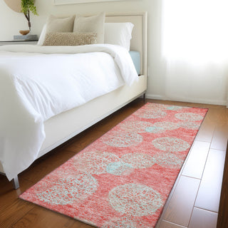 Piper Looms Mayfield Circles AMF977 Salmon Machine Washable Area Rug Runner Lifestyle Image Feature