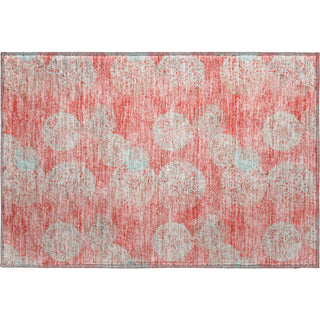 Piper Looms Mayfield Circles AMF977 Salmon Machine Washable Area Rug Scatter Main Image