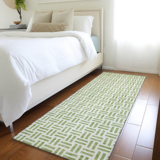 Piper Looms Mayfield Geometric AMF978 Aloe Machine Washable Area Rug Runner Lifestyle Image Feature