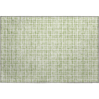 Piper Looms Mayfield Geometric AMF978 Aloe Machine Washable Area Rug Scatter Main Image