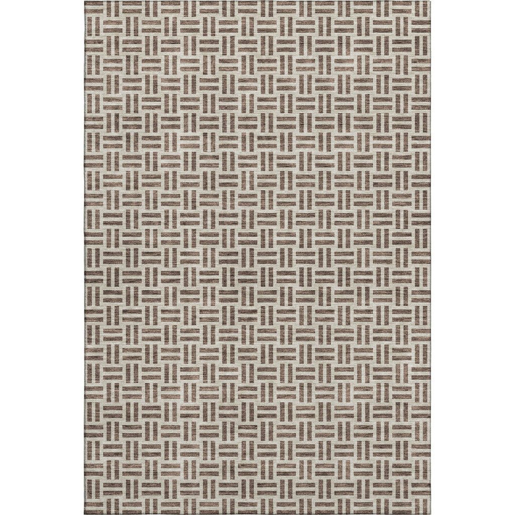 Piper Looms Mayfield Geometric AMF978 Chocolate Machine Washable Area Rug main image