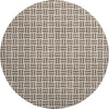 Piper Looms Mayfield Geometric AMF978 Chocolate Machine Washable Area Rug Round Main Image