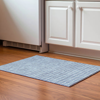 Piper Looms Mayfield Geometric AMF978 Denim Machine Washable Area Rug Scatter Lifestyle Image Feature