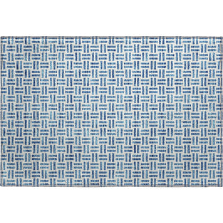 Piper Looms Mayfield Geometric AMF978 Denim Machine Washable Area Rug Scatter Main Image