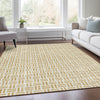 Piper Looms Mayfield Geometric AMF978 Gold Machine Washable Area Rug Lifestyle Image Feature