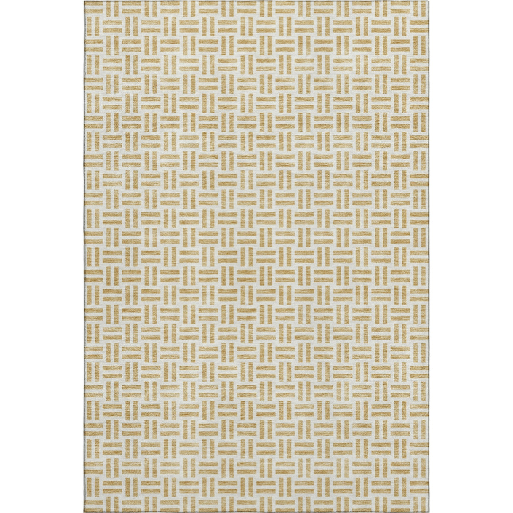 Piper Looms Mayfield Geometric AMF978 Gold Machine Washable Area Rug main image